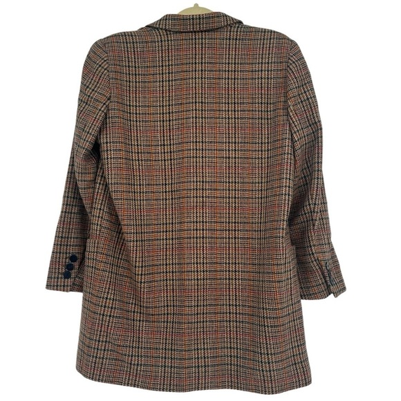 Vintage ESCADA 1980s Double Breasted Oversized Plaid Blazer Size 38 - Picture 2 of 4